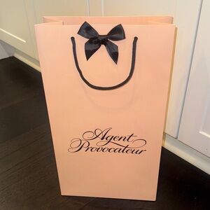 Agent Provocateur Blush Bag with Black Ribbon